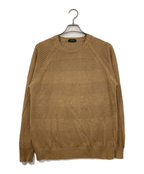 Zanone（ザノーネ）Zanone (ザノーネ) Sand Men's Sweater ブラウン サイズ:48の古着・服飾アイテム
