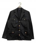 finamoreフィナモレ）の古着「サファリシャツジャケット」｜ブラック