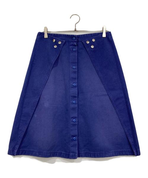 MM6 Maison Margiela（エムエムシックスメゾンマルジェラ）MM6 Maison Margiela (エムエムシックスメゾンマルジェラ) フロントボタンデニムスカート ネイビー サイズ:44の古着・服飾アイテム