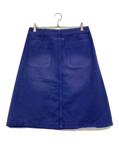 MM6 Maison Margiela（エムエムシックスメゾンマルジェラ）MM6 Maison Margiela (エムエムシックスメゾンマルジェラ) フロントボタンデニムスカート ネイビー サイズ:44の古着・服飾アイテム
