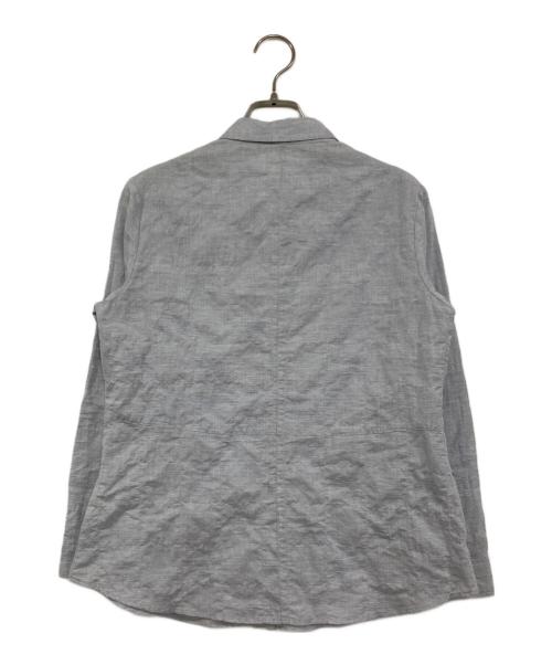 GIANNI LO GIUDICE（ジャンニ ロ ジュディチェ）GIANNI LO GIUDICE (ジャンニ ロ ジュディチェ) コットンリネンドット柄ピンタックブラウス ブルー サイズ:36の古着・服飾アイテム