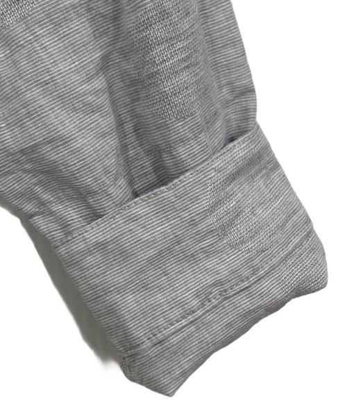 GIANNI LO GIUDICE（ジャンニ ロ ジュディチェ）GIANNI LO GIUDICE (ジャンニ ロ ジュディチェ) コットンリネンドット柄ピンタックブラウス ブルー サイズ:36の古着・服飾アイテム