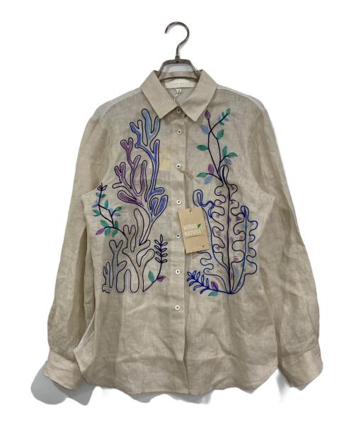 souhait（スエ）souhait (スエ) リネンシャツ ベージュ サイズ:Ⅿの古着・服飾アイテム