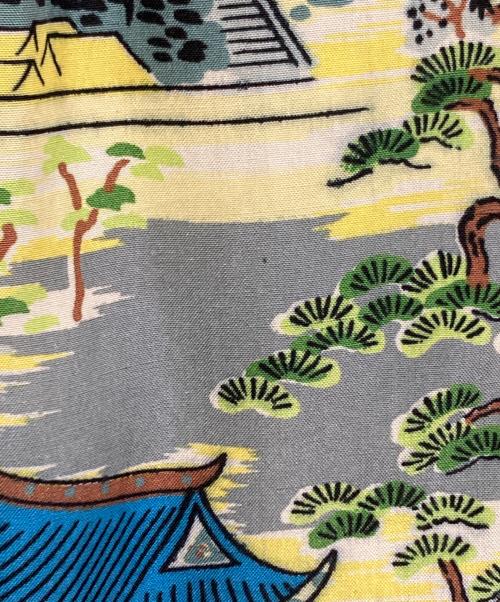 SUN BROS & CO（サンブロス アンド カンパニー）SUN BROS & CO (サンブロス アンド カンパニー) 50's和柄アロハシャツ グリーン サイズ:実寸サイズ参照の古着・服飾アイテム