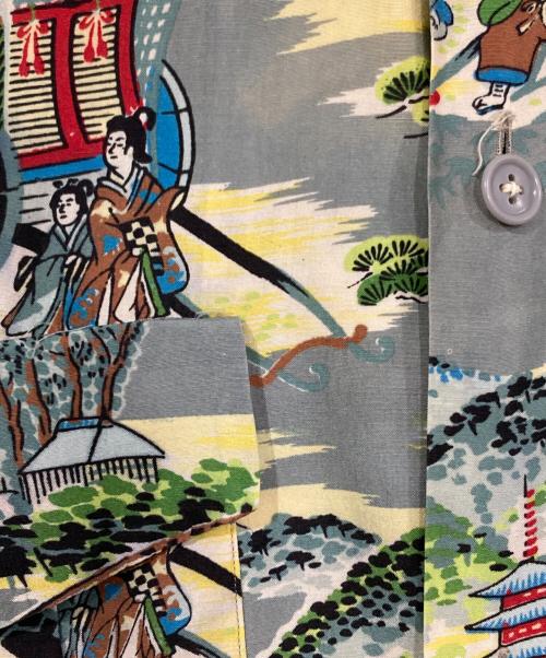 SUN BROS & CO（サンブロス アンド カンパニー）SUN BROS & CO (サンブロス アンド カンパニー) 50's和柄アロハシャツ グリーン サイズ:実寸サイズ参照の古着・服飾アイテム