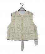 green label relaxingグリーンレーベルリラクシング）の古着「クロシェ 2WAY ベスト ―ウォッシャブル―」｜アイボリー