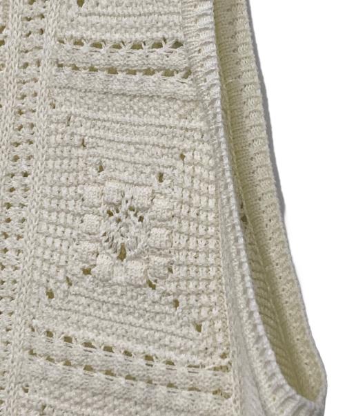 green label relaxing（グリーンレーベルリラクシング）green label relaxing (グリーンレーベルリラクシング) クロシェ 2WAY ベスト ―ウォッシャブル― アイボリー サイズ:FREEの古着・服飾アイテム