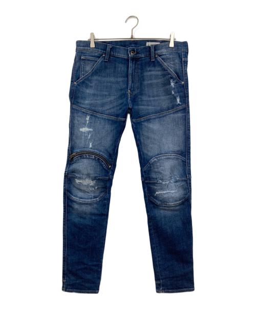 G-STAR RAW（ジースターロゥ）G-STAR RAW (ジースターロゥ) 5620 3D Zip Knee Skinny Jeans インディゴ サイズ:34/30の古着・服飾アイテム