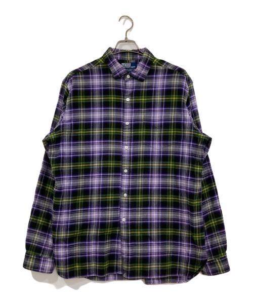 POLO RALPH LAUREN（ポロ・ラルフローレン）POLO RALPH LAUREN (ポロ・ラルフローレン) フランネルシャツ パープル×グリーン サイズ:XLの古着・服飾アイテム