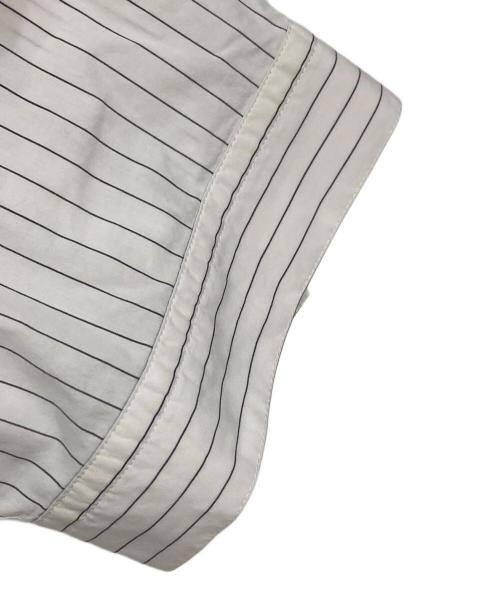 HELMUT LANG（ヘルムートラング）HELMUT LANG (ヘルムートラング) 半袖ストライプシャツ ホワイト サイズ:Lの古着・服飾アイテム