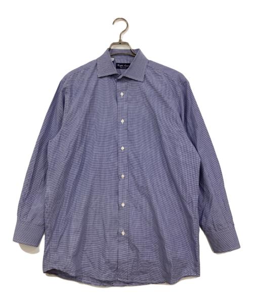 RALPH LAUREN Purple Label（ラルフ ローレン パープル レーベル）RALPH LAUREN Purple Label (ラルフ ローレン パープル レーベル) チェックドレスシャツ ブルー サイズ:SIZE 16の古着・服飾アイテム