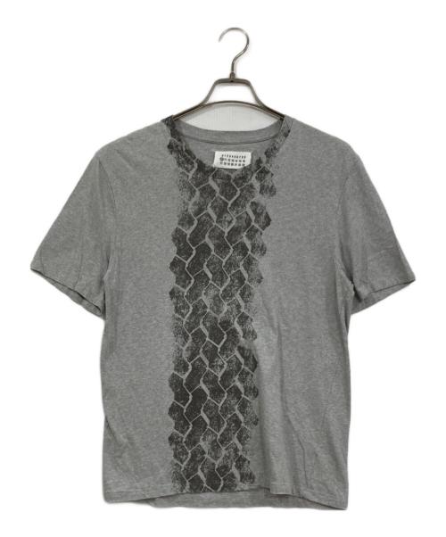 Martin Margiela 10（マルタン・マルジェラ 10）Martin Margiela 10 (マルタン・マルジェラ 10) 08AW タイヤ痕Tシャツ グレー サイズ:46の古着・服飾アイテム
