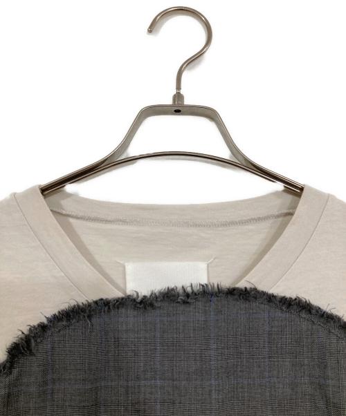 MARTIN MARGIELA（マルタン・マルジェラ）Martin Margiela (マルタン・マルジェラ) 切替デザインTシャツ ベージュ×グレー サイズ:38の古着・服飾アイテム
