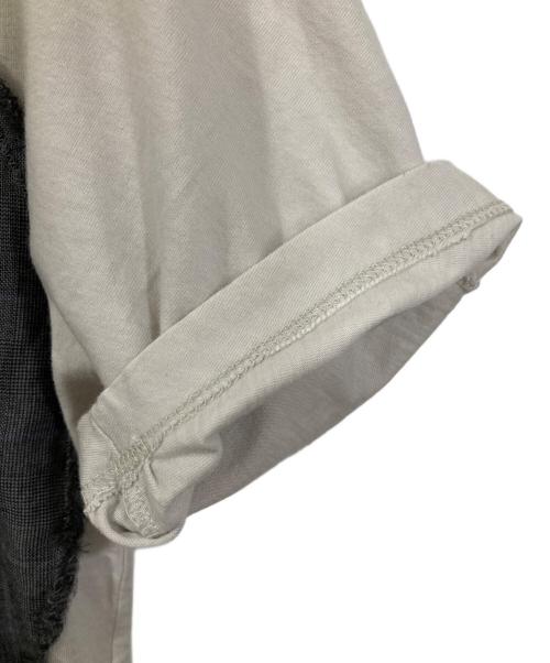 MARTIN MARGIELA（マルタン・マルジェラ）Martin Margiela (マルタン・マルジェラ) 切替デザインTシャツ ベージュ×グレー サイズ:38の古着・服飾アイテム