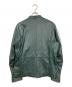 ABAHOUSE (アバハウス) ラムレザーシングルスタンドカラーライダース グリーン サイズ:50：8000円