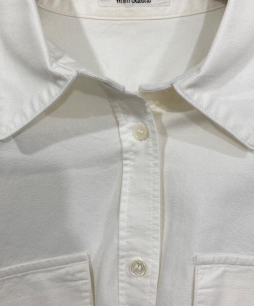 Whim Gazette（ウィムガゼット）Whim Gazette (ウィムガゼット) オックスワンウォッシュシャツ ホワイト サイズ:FREEの古着・服飾アイテム