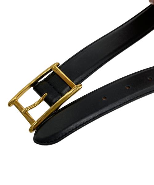 ATELIER AMBOISE（アトリエ アンボワーズ）ATELIER AMBOISE (アトリエ アンボワーズ) スクエアバックルレザーベルト ブラック サイズ:80の古着・服飾アイテム