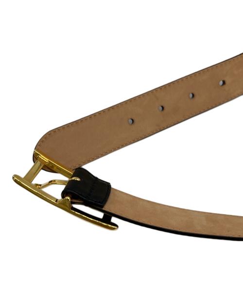 ATELIER AMBOISE（アトリエ アンボワーズ）ATELIER AMBOISE (アトリエ アンボワーズ) スクエアバックルレザーベルト ブラック サイズ:80の古着・服飾アイテム