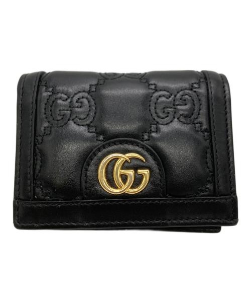 GUCCI（グッチ）GUCCI (グッチ) GGマトラッセカードケースウォレット ブラックの古着・服飾アイテム
