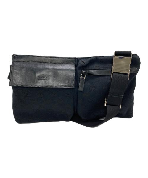 GUCCI（グッチ）GUCCI (グッチ) GGウエストバッグ ブラックの古着・服飾アイテム