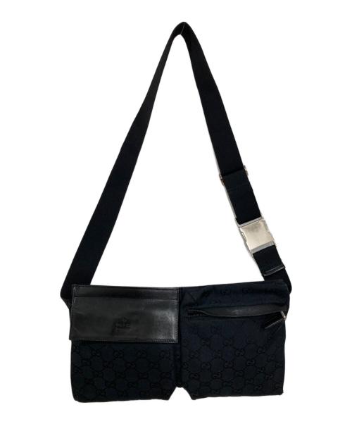GUCCI（グッチ）GUCCI (グッチ) GGウエストバッグ ブラックの古着・服飾アイテム