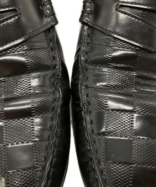 LOUIS VUITTON（ルイ ヴィトン）LOUIS VUITTON (ルイ ヴィトン) ダミエローファー ブラック サイズ:9 1/2の古着・服飾アイテム