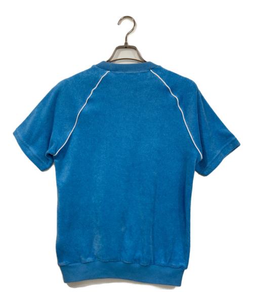 adidas（アディダス）adidas (アディダス) パイル地半袖スウェット ブルー サイズ:Ⅿの古着・服飾アイテム