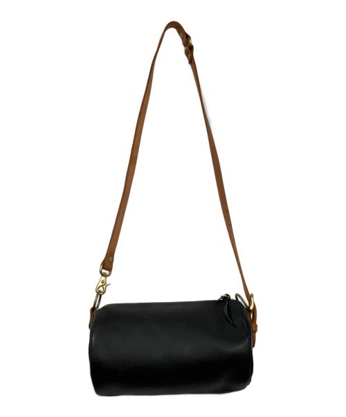 TIDE WAY（タイドウェイ）TIDE WAY (タイドウェイ) カウレザーロールショルダーバッグ ブラックの古着・服飾アイテム