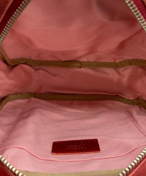 TIDE WAY（タイドウェイ）TIDE WAY (タイドウェイ) ICY LEATHER BOSTONBAG レッドの古着・服飾アイテム