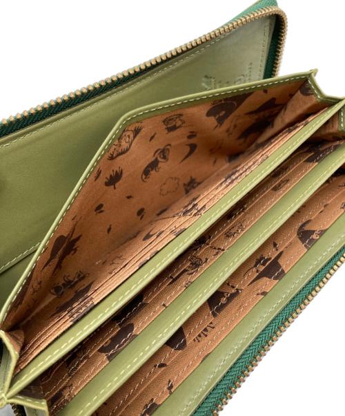 kissora（キソラ）Kissora (キソラ) MOOMIN (ムーミン) スナフキン型押しラウンドジップウォレット グリーンの古着・服飾アイテム