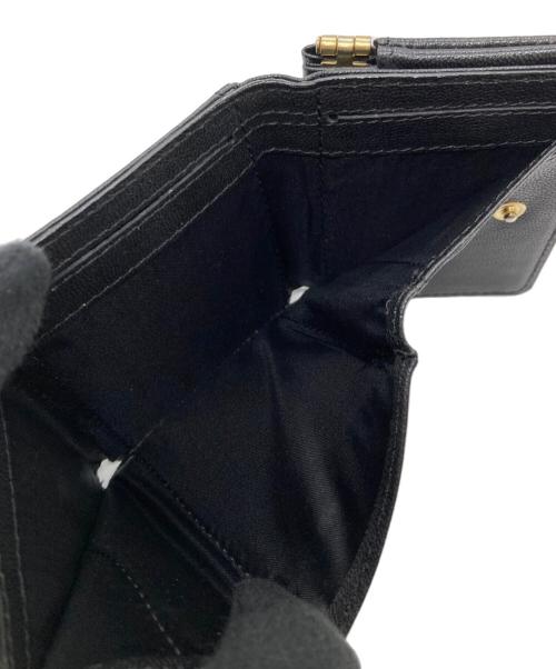 Hashibami（ハシバミ）Hashibami (ハシバミ) 3つ折り財布 ブラックの古着・服飾アイテム