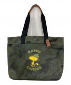 COACH×PEANUTSコーチ×ピーナッツ）の古着「ウッドストックトートバッグ」｜グリーン