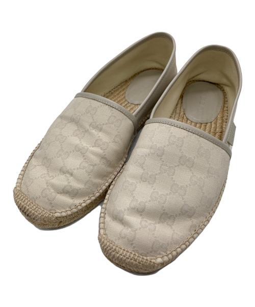 GUCCI（グッチ）GUCCI (グッチ) GGキャンバスエスパドリーユ アイボリー サイズ: 8 1/2の古着・服飾アイテム
