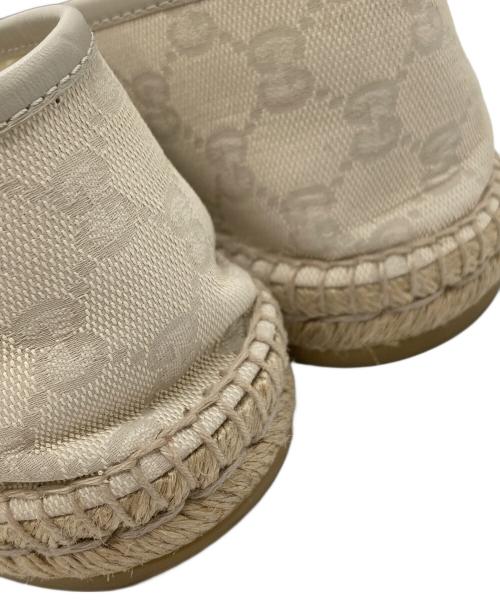 GUCCI（グッチ）GUCCI (グッチ) GGキャンバスエスパドリーユ アイボリー サイズ: 8 1/2の古着・服飾アイテム