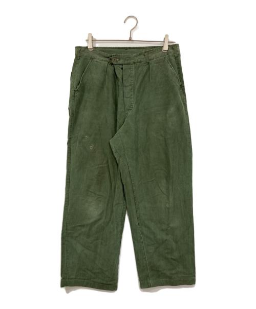 Swedish Army（スウェーデン軍）Swedish Army (スウェーデン軍) ファティーグパンツ グリーン サイズ:Mの古着・服飾アイテム