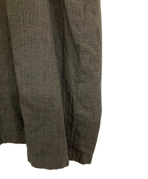 evam eva（エヴァムエヴァ）evam eva (エヴァムエヴァ) コットン リネン グレンチェック イージー スカート ブラウン サイズ:表記なしの古着・服飾アイテム