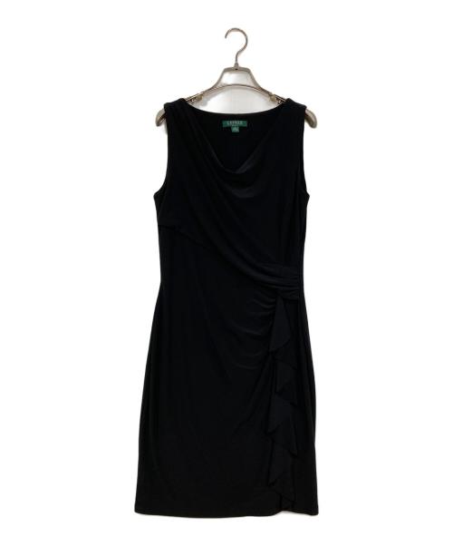 LAUREN RALPH LAUREN（ローレンラルフローレン）LAUREN RALPH LAUREN (ローレンラルフローレン) ジャージーワンピース ブラック サイズ:8の古着・服飾アイテム
