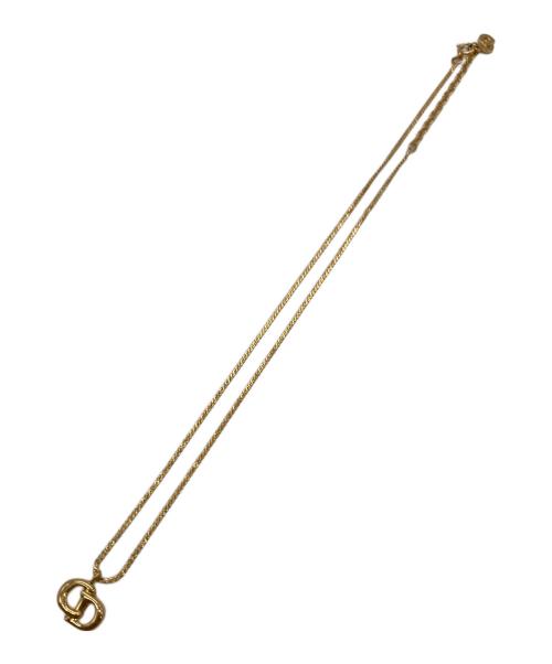 Christian Dior（クリスチャン ディオール）Christian Dior (クリスチャン ディオール) CDロゴネックレス ゴールドの古着・服飾アイテム