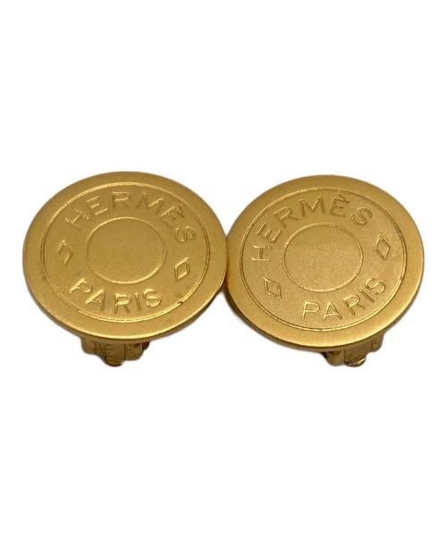 HERMES（エルメス）HERMES (エルメス) セリエボタン イヤリング ゴールドの古着・服飾アイテム