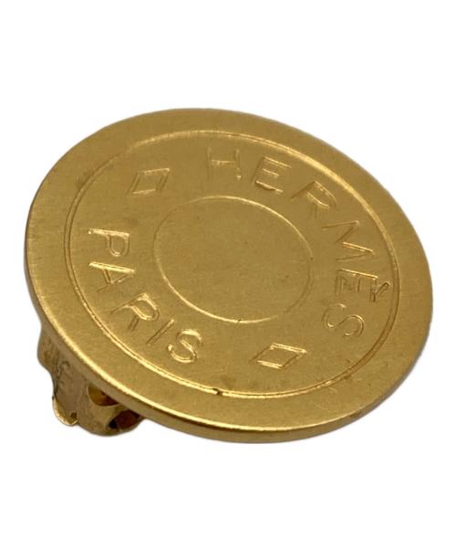 HERMES（エルメス）HERMES (エルメス) セリエボタン イヤリング ゴールドの古着・服飾アイテム