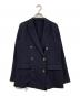 FRAY ID（フレイ アイディー）の古着「金釦ダブルテーラードジャケット」｜ネイビー