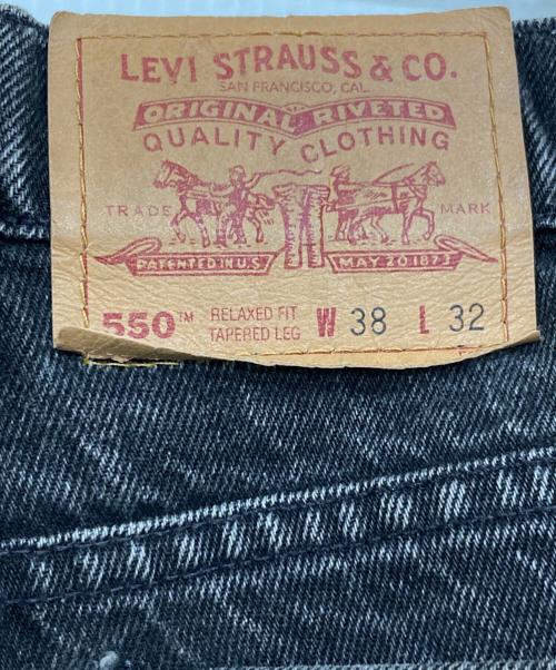 LEVI'S（リーバイス）LEVI'S (リーバイス) 後染め550デニムパンツ ブラック サイズ:W38の古着・服飾アイテム