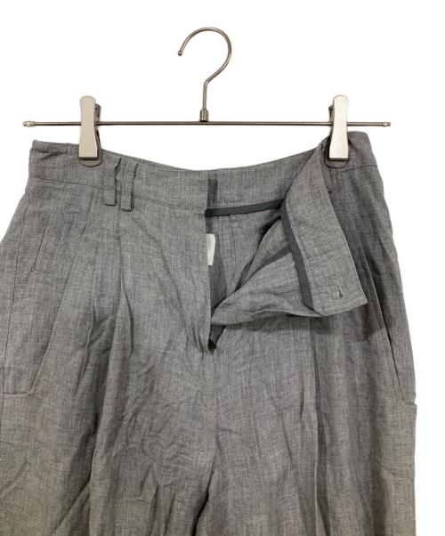 MM6 Maison Margiela（エムエムシックスメゾンマルジェラ）MM6 Maison Margiela (エムエムシックスメゾンマルジェラ) タックパンツ グレー サイズ:36の古着・服飾アイテム