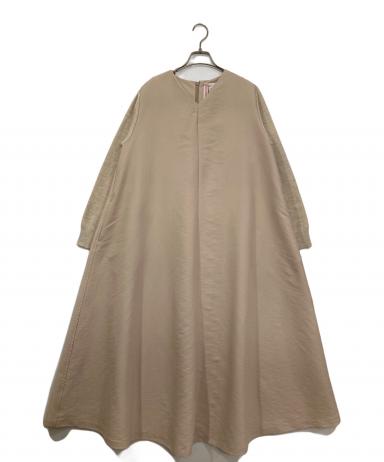 中古・古着通販】BEARDSLEY (ビアズリー) 袖ニットワンピース ベージュ