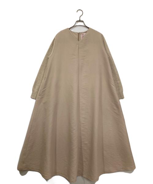 BEARDSLEY（ビアズリー）BEARDSLEY (ビアズリー) 袖ニットワンピース ベージュ サイズ:1の古着・服飾アイテム