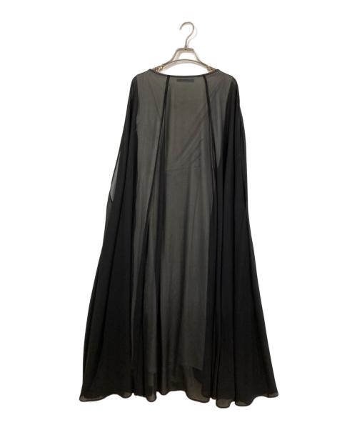 JENNE（ジェンヌ）JENNE (ジェンヌ) 2wayケープレイヤードワンピース ホワイト×ブラック サイズ:Ⅿの古着・服飾アイテム