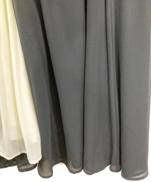 JENNE（ジェンヌ）JENNE (ジェンヌ) 2wayケープレイヤードワンピース ホワイト×ブラック サイズ:Ⅿの古着・服飾アイテム