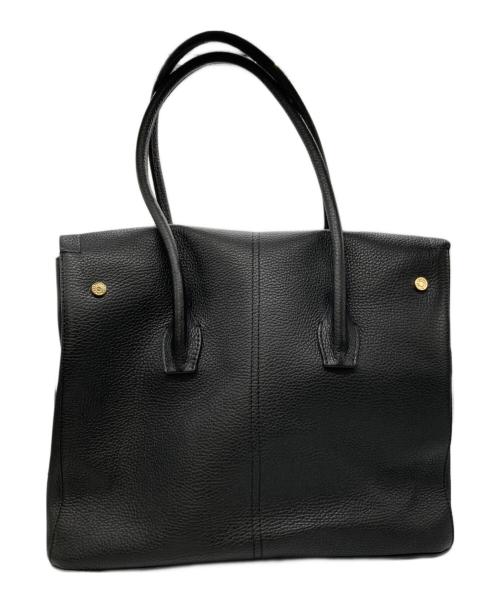 IACUCCI（イアクッチ）IACUCCI (イアクッチ) フラップレザートートバッグ ブラックの古着・服飾アイテム