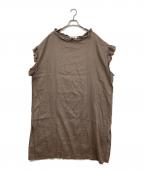 house of lotusハウスオブロータス）の古着「リネンフリルワンピース」｜ブラウン