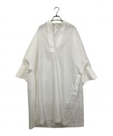 1er Arrondissement（プルミエ アロンディスモン）の古着「タイプライターカフタンロングシャツ」｜ホワイト